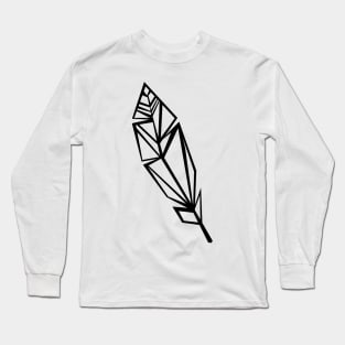 Black Feather Long Sleeve T-Shirt